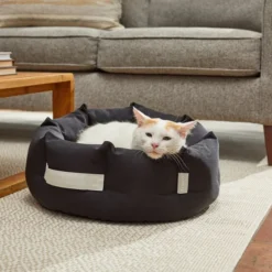 Frisco Indoor/Outdoor Deep Dish Cuddler Bolster Cat & Dog Bed -FRISCO Sales 262148 PT5. SY630 V1619808022