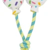 Frisco Birthday Balloon Bouquet Plush with Rope Squeaky Dog Toy