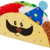 Frisco Birthday Taco Plush Squeaky Dog Toy