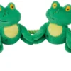 Frisco Magic Frog Plush with Rope Squeaky Dog Toy