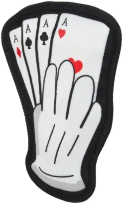 Frisco Magic Lucky Aces Flat Plush Squeaky Dog Toy