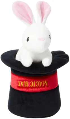 Frisco Magic Rabbit in a Hat 2-in-1 Plush Squeaky Dog Toy