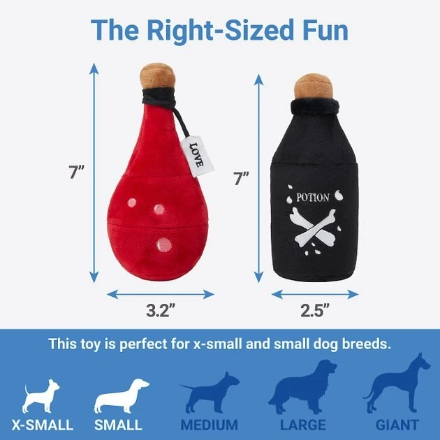 Frisco Magic Potions Plush Squeaky Dog Toy 4 Frisco Magic Potions Plush Squeaky Dog Toy - Image 2