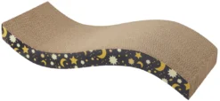 Frisco Magic Moon & Stars Wave Scratcher Cat Toy with Catnip