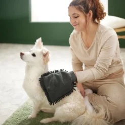 Frisco Microfiber Grooming Glove, Gray -FRISCO Sales 269027 PT4. SY630 V1624553016