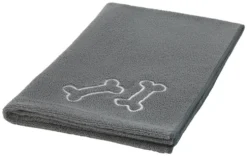 Frisco Embroidered Pawprint Microfiber Dog Bath Towel