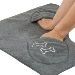 Frisco Embroidered Pawprint Microfiber Dog Bath Cape Towel -FRISCO Sales 269036 PT3. SY630 V1624453678