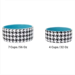 Frisco Houndstooth Non-skid Ceramic Dog Bowl -FRISCO Sales 270200 PT5. SY630 V1620913212