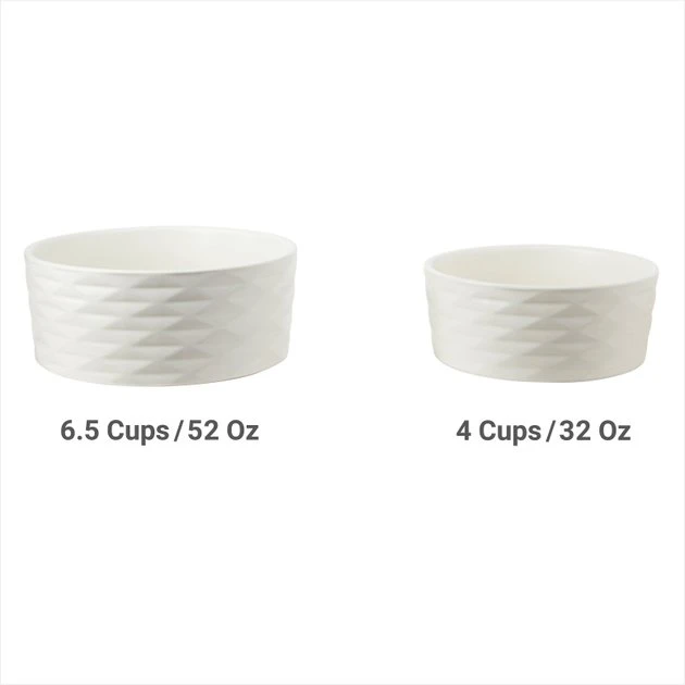 Frisco Geometric Non-skid Ceramic Dog Bowl 7 Frisco Geometric Non-skid Ceramic Dog Bowl - Image 5