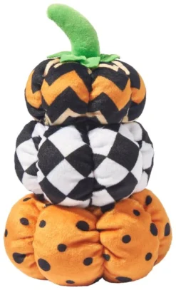Frisco Halloween Fancy Pumpkin Plush Kicker Cat Toy with Catnip