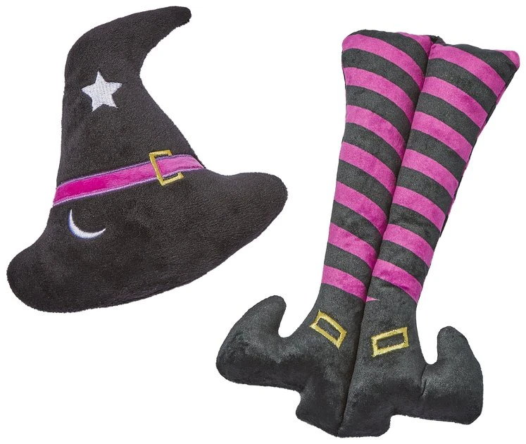 Frisco Halloween Witch Hat & Legs Plush Cat Toy with Catnip, 2 count 3 Frisco Halloween Witch Hat & Legs Plush Cat Toy with Catnip, 2 count