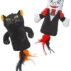 Frisco Vampire & Black Cat Plush Kicker Cat Toy with Catnip, 2 count -FRISCO Sales 270307 MAIN. SY630 V1621949033