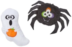 Frisco Halloween Spider & Ghost Plush Cat Toy with Catnip, 2 count