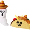 Frisco Halloween Fiesta Ghost & Taco Plush Cat Toy with Catnip, 2 count