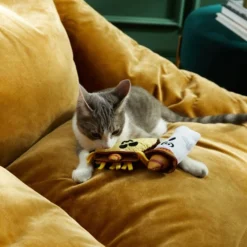 Frisco Halloween Fiesta Ghost & Taco Plush Cat Toy with Catnip, 2 count -FRISCO Sales 270319 PT3. SY630 V1624824867