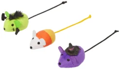 Frisco Halloween Mice Plush Cat Toy with Catnip, 3 count