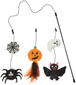 Frisco Halloween Teaser Wand Cat Toy with Catnip, 3 count