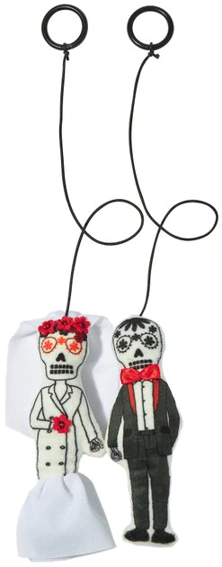 Frisco Sugar Skull Bride & Groom Bouncy Cat Toy with Catnip, 2 count