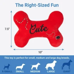 Frisco Wicked Cute Bone Reversible Plush Squeaky Dog Toy -FRISCO Sales 270357 PT1. SY630 V1626284485