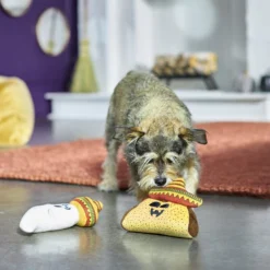 Frisco Halloween Fiesta Ghost & Taco Plush Squeaky Dog Toy, 2 count -FRISCO Sales 270371 PT3. SY630 V1624817730