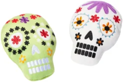 Frisco Sugar Skull Plush Squeaky Dog Toy