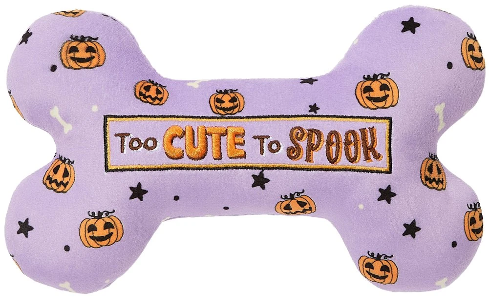 Frisco Halloween My First Halloween Bone Reversible Plush Squeaky Dog Toy 5 Frisco Halloween My First Halloween Bone Reversible Plush Squeaky Dog Toy - Image 3