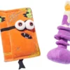 Frisco Halloween Monster Book & Candle Plush Squeaky Dog Toy, 2 count