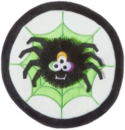 Frisco Spider's Web & Spider Flat Plush Interactive Squeaky Dog Toy, 2 count
