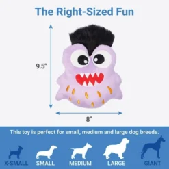 Frisco Friendly Monster Round Plush Squeaky Dog Toy -FRISCO Sales 270468 PT1. SY630 V1626284482