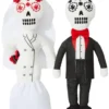 Frisco Sugar Skull Bride & Groom Plush Squeaky Dog Toy, 2 count -FRISCO Sales 270498 MAIN. SY630 V1624071460