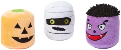 Frisco Halloween Haunted Friends Plush Squeaky Dog Toy, 3 count