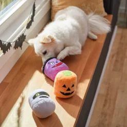Frisco Halloween Haunted Friends Plush Squeaky Dog Toy, 3 count -FRISCO Sales 270533 PT3. SY630 V1624825034