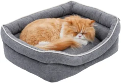 Frisco Chambray Double Bolster Cat & Dog Bed -FRISCO Sales 270903 PT3. SY630 V1626294105