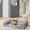 Frisco Chambray Orthopedic Sofa Bolster Dog Bed w/Removable Cover -FRISCO Sales 270907 MAIN. SY630 V1626881662