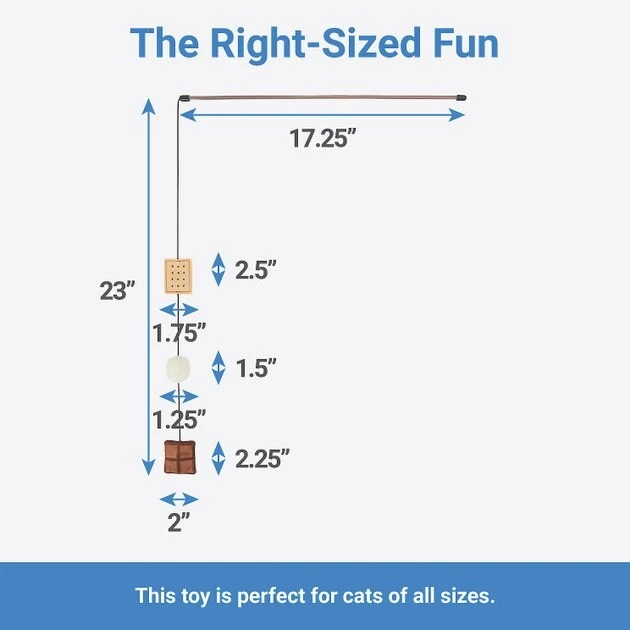 Frisco Camping S'mores Teaser Cat Toy with Catnip 4 Frisco Camping S'mores Teaser Cat Toy with Catnip - Image 2