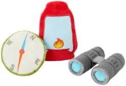 Frisco Camping Compass & Lantern Plush Cat Toy with Catnip, 2 count