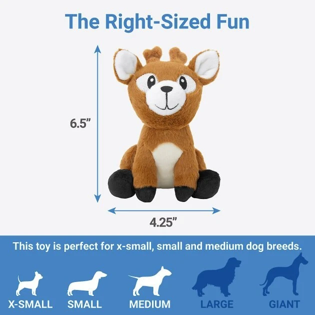 Frisco Camping Deer Plush Squeaky Dog Toy 4 Frisco Camping Deer Plush Squeaky Dog Toy - Image 2