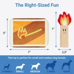 Frisco Camping Match Box 2-in-1 Plush Squeaky Dog Toy -FRISCO Sales 271029 PT1. SY630 V1626368486