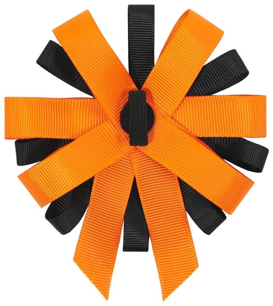 Frisco Orange Glitter Dog Collar with Pumpkin Ribbon 7 Frisco Orange Glitter Dog Collar with Pumpkin Ribbon - Image 5