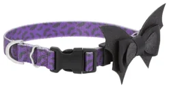 Frisco Purple Bat Wing Dog Collar with Wings
