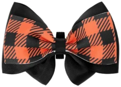 Frisco Removable Halloween Plaid Collar Bow