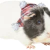 Frisco Red Plaid Guinea Pig Ruffle Collar with Pom Poms, One Size -FRISCO Sales 276180 MAIN. SY630 V1631302644