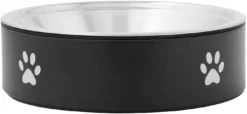 Frisco Paw Print Non-Skid Stainless Steel Dog & Cat Bowl