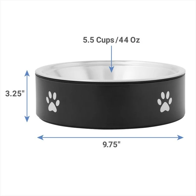 Frisco Paw Print Non-Skid Stainless Steel Dog & Cat Bowl 4 Frisco Paw Print Non-Skid Stainless Steel Dog & Cat Bowl - Image 2