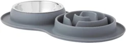 Frisco Silicone Slow Feeder Mat with Stainless Steel Bowl