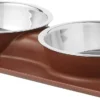 Frisco Double Stainless Steel Dog & Cat Bowl with Silicone Mat 1 Frisco Double Stainless Steel Dog & Cat Bowl with Silicone Mat -FRISCO Sales 277551 MAIN. SY630 V1627933884