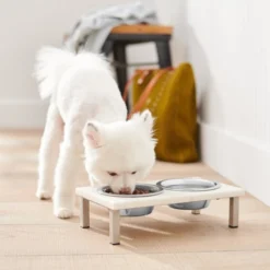 Frisco Marble Stainless Steel Double Elevated Dog & Cat Bowls 10 Frisco Marble Stainless Steel Double Elevated Dog & Cat Bowls -FRISCO Sales 277558 PT2. SY630 V1630345932