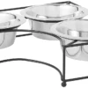 Frisco Straight Triple Corner Feeder Dog & Cat Stainless Steel Bowl 1 Frisco Straight Triple Corner Feeder Dog & Cat Stainless Steel Bowl -FRISCO Sales 277561 MAIN. SY630 V1627933339