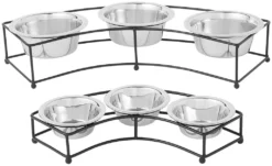 Frisco Curved Triple Feeder Stainless Steel Dog & Cat Bowl 14 Frisco Curved Triple Feeder Stainless Steel Dog & Cat Bowl -FRISCO Sales 277562 PT5. SY630 V1627936115