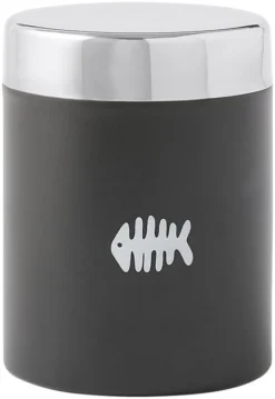 Frisco Fish Bone Print Stainless Steel Storage Canister